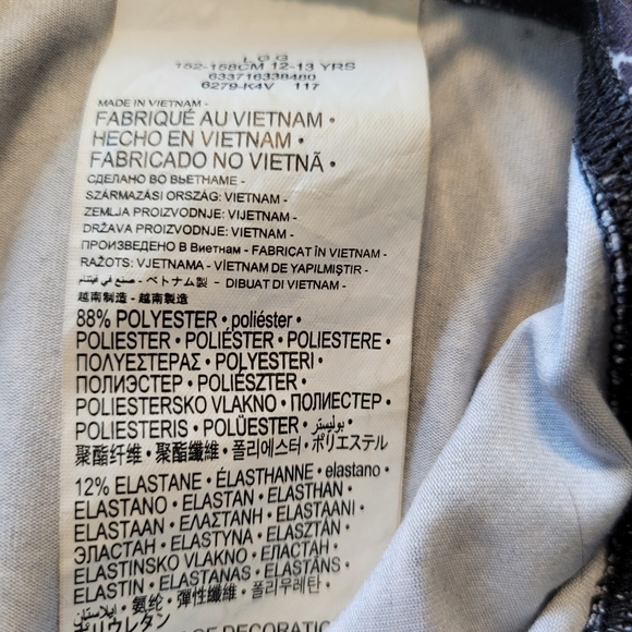 🖤Converse Capri Leggings- Blk/Wht Chuck Taylor pattern, Hot pink Logo💗 *Large* - Picture 11 of 15